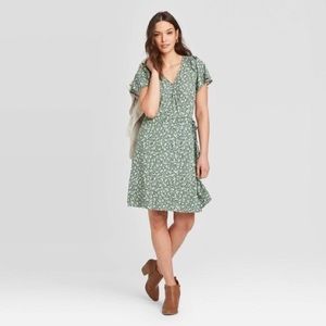 Floral Green Print Dress